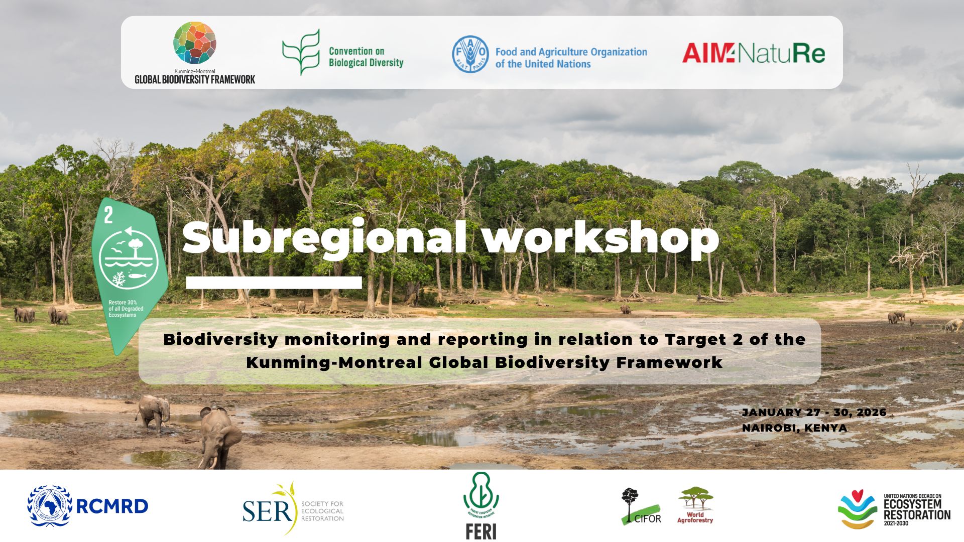 Subregional workshop on biodiversity monitoring and reporting in relation to Target 2 of the Kunming-Montreal Global Biodiversity Framework